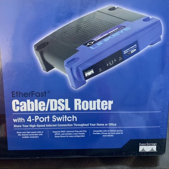 NEW Cisco Linksys EtherFast 4-Port Cable/DSL Wired Router BEFSR41 - Picture 6 of 10
